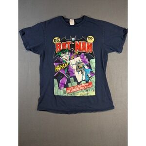 Vtg Y2K Batman T-Shirt  Batman and Joker Retro Sz‎ Medium Comic DC Marvel
